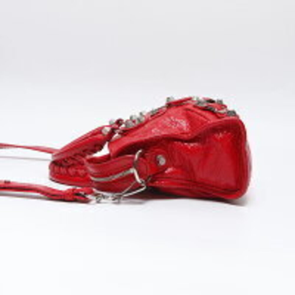 Balenciaga Giant City Leather Shoulder Bag Red - Picture 4 of 13